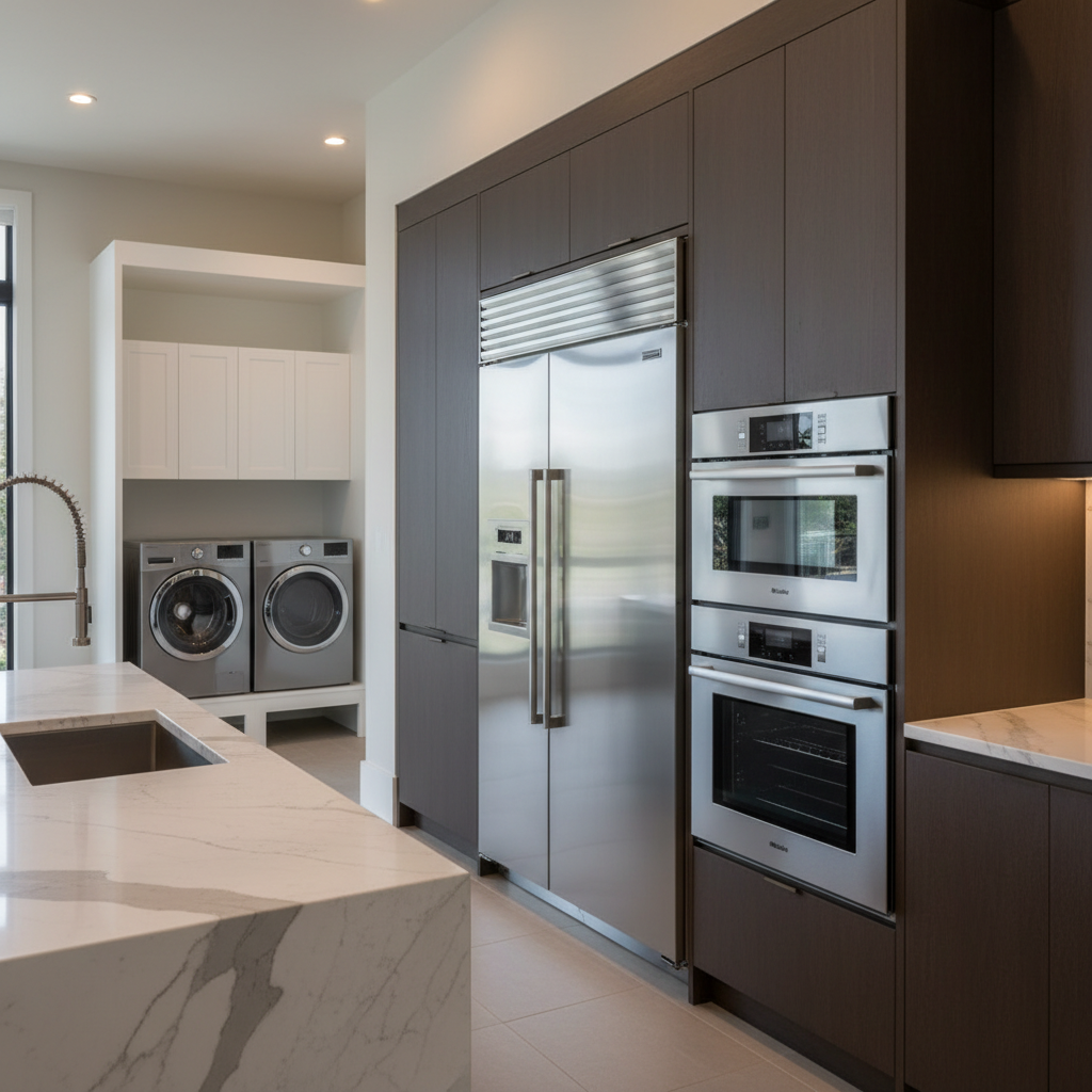 Premium household appliances in a luxury home